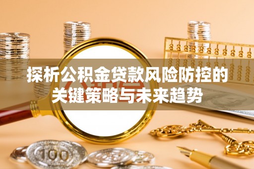 武平探析公积金贷款风险防控的关键策略与未来趋势