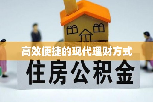 武平高效便捷的现代理财方式